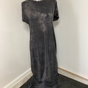LulaRoe Maria, size M, Black Tie-dye, bottom hime shortened on sewing machine.